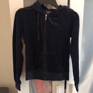 Juicy Couture Navy Blue Velour Track Jacket Size S